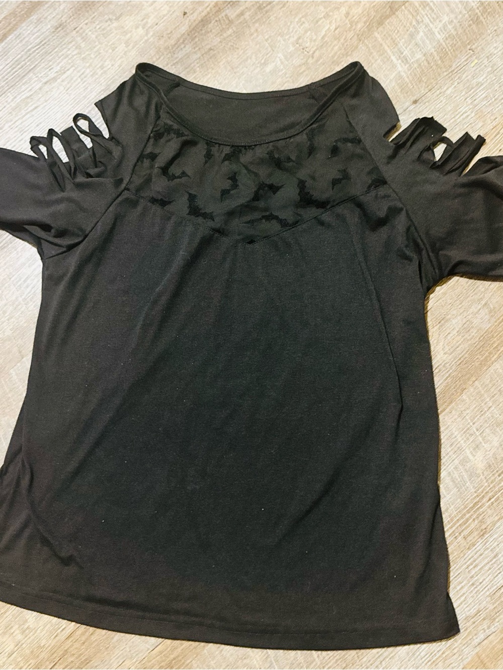 Women’s Black bat Top with Lace front